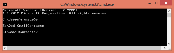 First command prompt