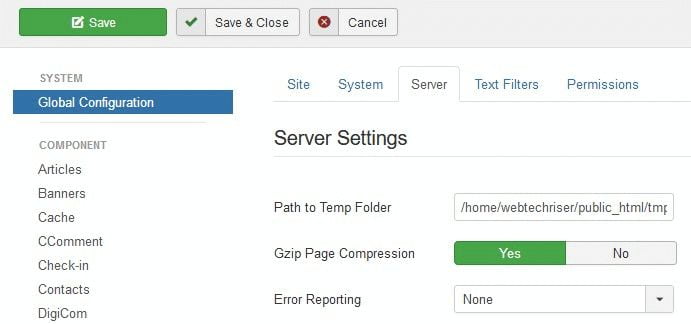 Error Reporting in Joomla! must be disabled.