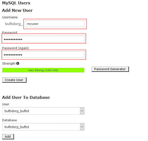 Move WordPress Site from Localhost to Live Server - Create New User