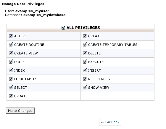 Move WordPress Site from Localhost to Live Server - Set user's privileges