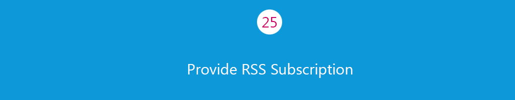 Provide RSS subscription