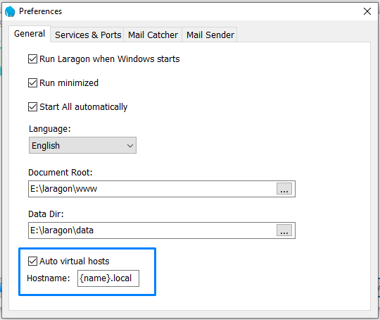 Enable auto virtual host