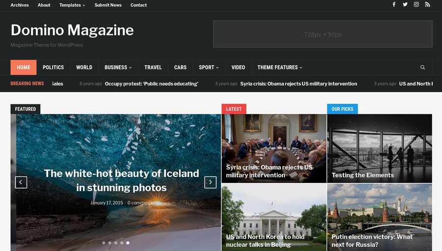 WordPress Newspaper Theme - Domino