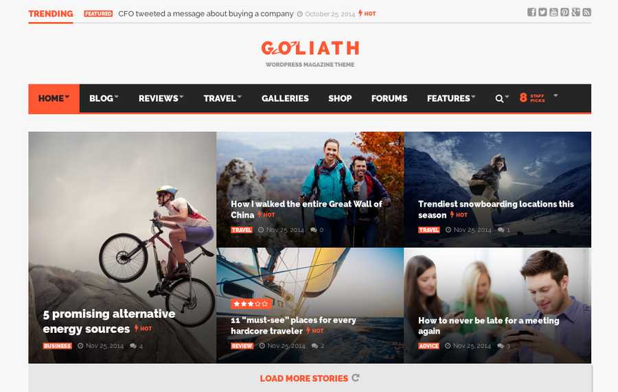 WordPress Newspaper Theme - Goliath