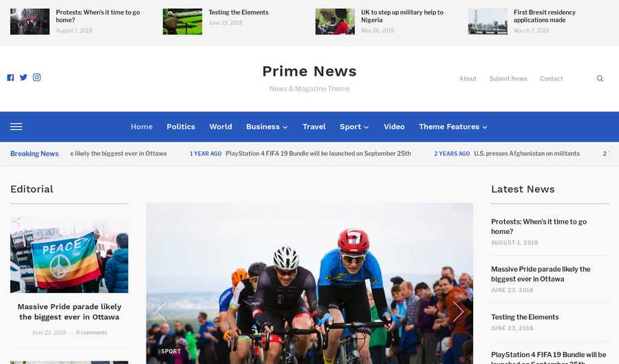 WordPress Newspaper Theme - Prime News