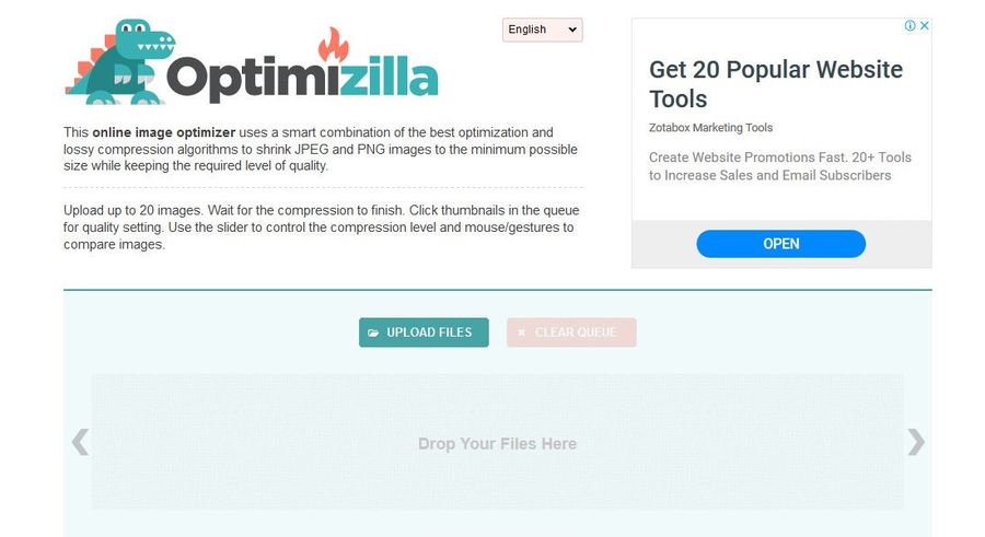 Image Optimization Tools - Optimizilla