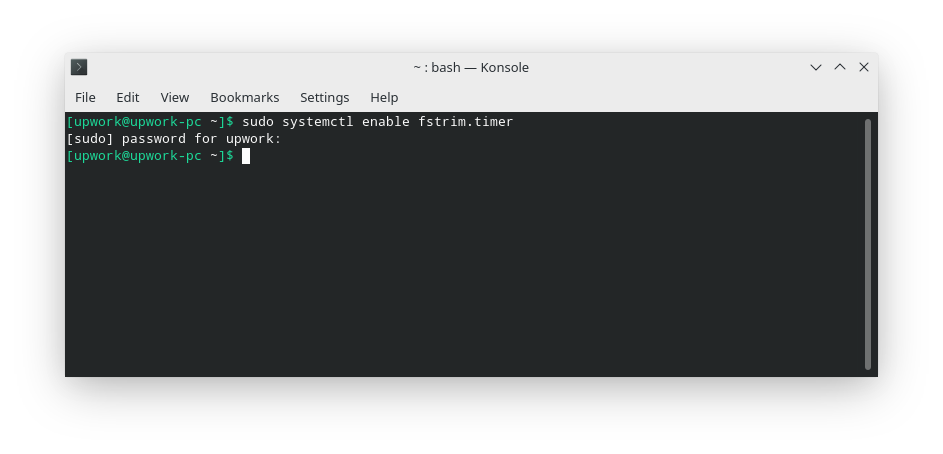 Enable TRIM for SSD in Manjaro
