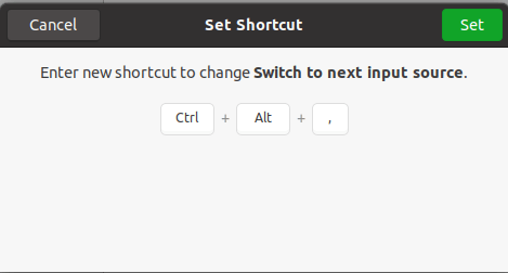 Ubuntu Avro shortcut set