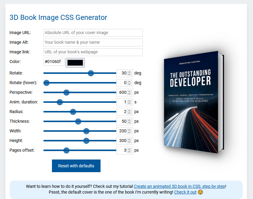 3D Book Cover Animation Generator