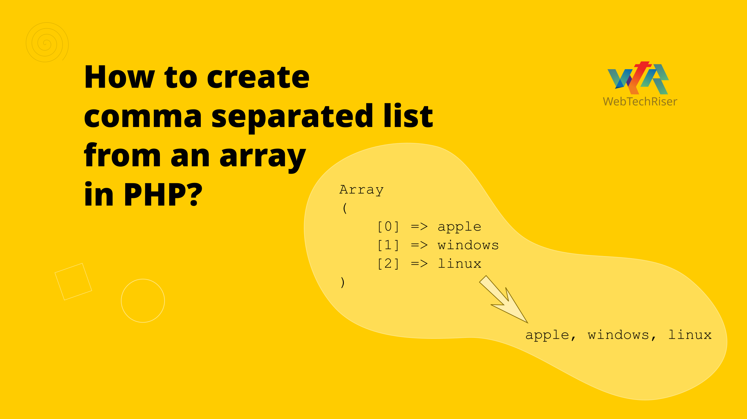 How to create comma seperated list from array in PHP